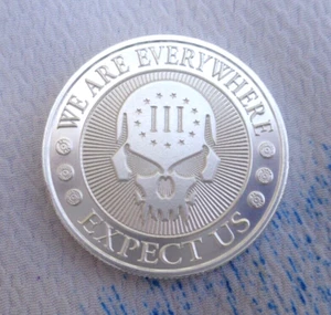 1/2 oz. 2023 DEUCE FOUR SKULL - We Are Everywhere 30mm rund .999 Feinsilber - Bild 1 von 4