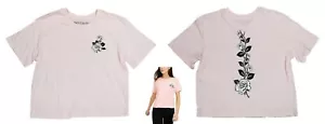 Rebellious One Blumendruck Kurzarm Junior T-Shirt Oberteil L Neu mit Etikett verschleiert rosa - Bild 1 von 1
