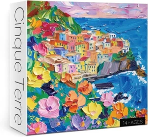 Colorful Cinque Terre Puzzles for Adults 1000 Pieces, Painting Art Beach... - Picture 1 of 7