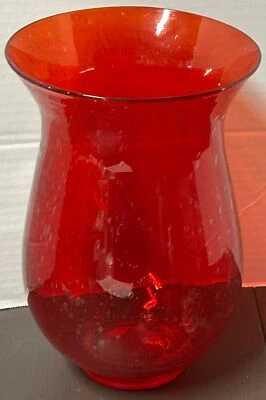 Jarrón de vidrio rojo Hurricane Foto 1 de 4