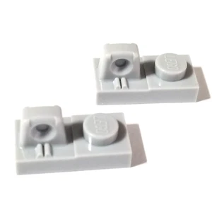 LEGO 1x2 Hinge Plate Locking Light Bluish Gray Part 30383 / 53922 LOT OF 2 - Imagen 1 de 2