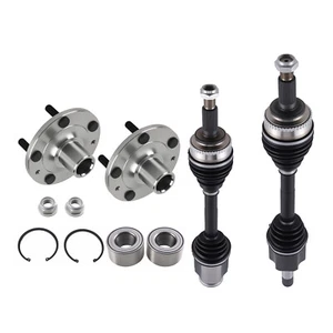 Front Wheel Bearing Hubs + CV Axle Shaft for Ford Edge Lincoln MKX 07 - 10 - Picture 1 of 12
