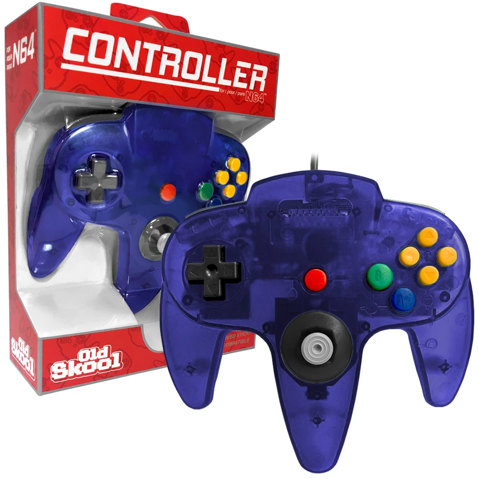 Old Skool Funtastic Grape Wired Controller for Nintendo 64 N64 - Image 1 of 1