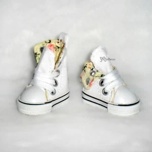 SHU059WHE Mimiwoo Yo-SD BJD Taeyang Niño Muñeca Zapatos Denim Botas Plegadas BLANCAS - Imagen 1 de 1