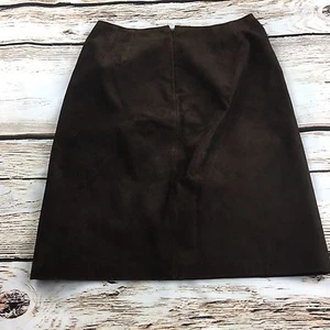 Virtue Damen braun Bleistiftrock Größe 8 gerade volle Länge Reißverschluss hinten - Bild 1 von 6