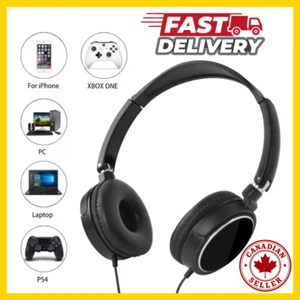 Universal 3,5 mm Kabelgebunden Stereo Headset Faltbar Gaming & Musik Noise Cancelling - Bild 1 von 9