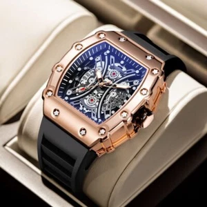Men's Watch Fashion Quartz Wristwatch Luminous Waterproof watch - Picture 1 of 13