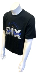 Nike Jordan Men's Air Jordan Six A Touch Of Gold Black Short Sleeve Shirt Size L - Picture 1 of 3