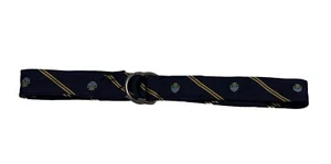 J. Crew 100% Silk Adjustable Belt Buckle Womens Size Small/Medium 40'' Navy Blue - Picture 1 of 6