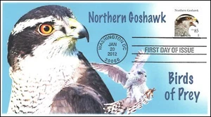AO-4608-12, 2012, Birds of Prey, Add-on Cachet, First Day Cover, Complete Set - Picture 1 of 5