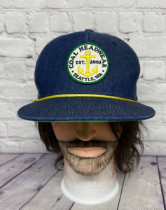 Coal Headwear Denim Hat Cap Snapback Blue Coal Headwear Est. 2002 Seattle WA