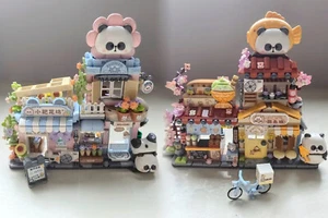 LOZ mini Blocks Building Toys Panda House Foldable Bricks Girls Gift 7201 7202 - Picture 1 of 17