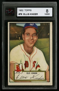 1952 TOPPS BASEBALL ~ #78 ~ ELLIS KINDER ~ BOSTON RED SOX ~ KSA 8 - Picture 1 of 2
