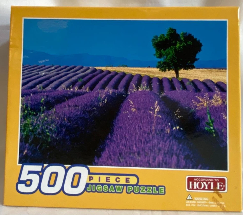Hoyle Jigsaw Puzzle;  Field of Purple Flowers;  500 pieces - Image 1 of 1