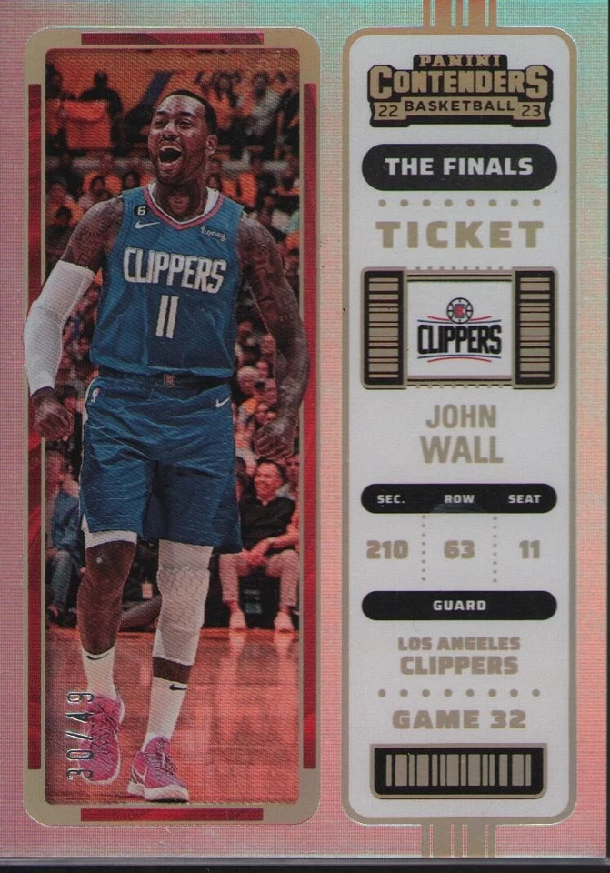 2022-23 Panini Contenders - John Wall #71 The Finals Ticket 30/49 - Image 1 of 1