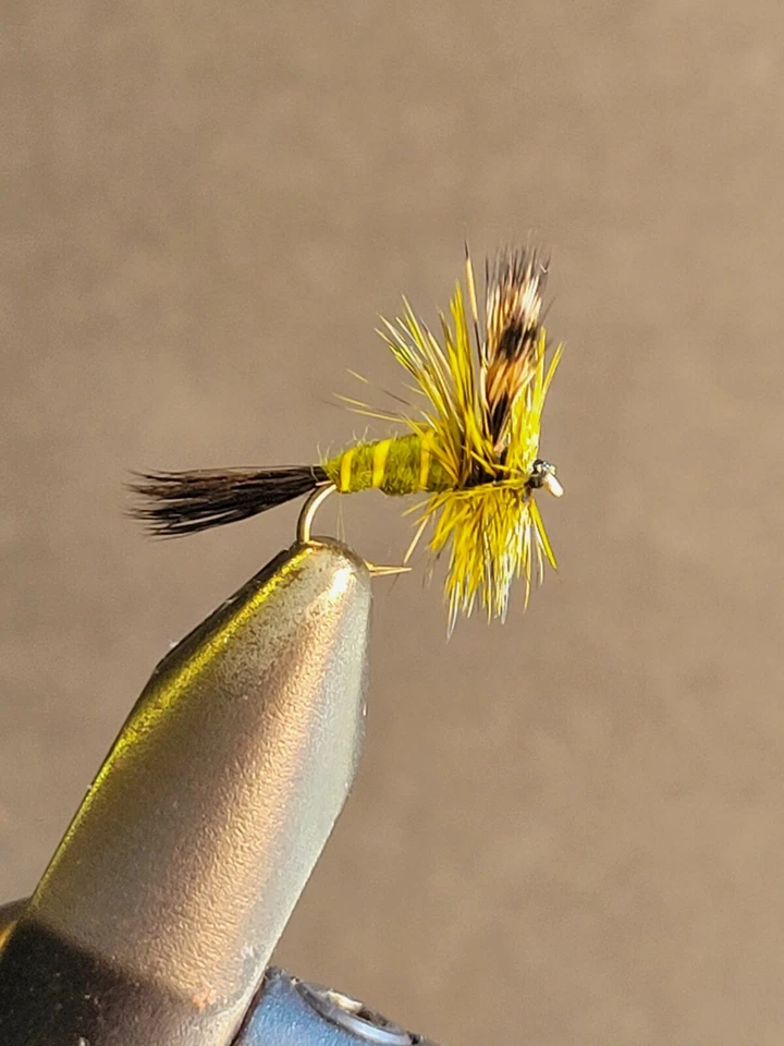 2 moscas, tamanho 14, MOSCA DIVIDIDA VERDE WULFF MOSCAS DE PESCA COM MOSCA SECA - Imagem 1 de 1