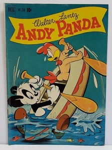 Cómic de cuatro colores Dell ANDY PANDA #358 Walter Lantz 1951 problemas de canoa - Imagen 1 de 7