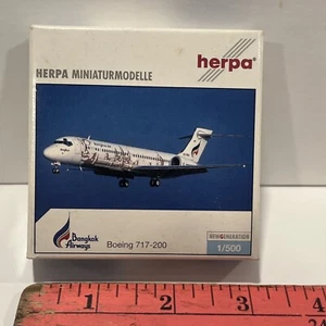 1:500 Herpa Bangkok Airways Airlines Boeing 717 200 Jet Scale Model Metal Wings - Picture 1 of 12