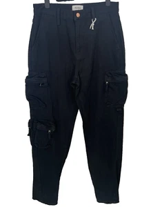 Pistola Revolve Mid Rise Cargo Jeans Bobbie Loose Straight Utility Black Size 26 - Picture 1 of 12