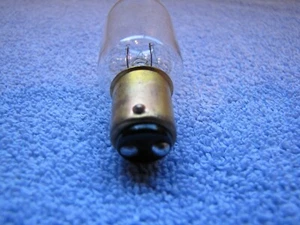 25T8DC-130V  Light Bulb, 2500 Hour, 25 watts, Bayonet Base, 130 volt, Clear, T8 - Picture 1 of 4