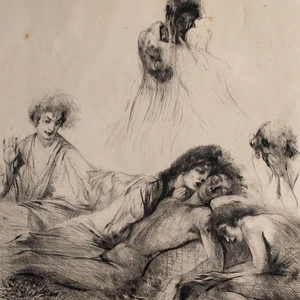 Paul Herrmann Lieder von Goethe illustrazione firmata acquaforte 1925 53/100 circa - Foto 1 di 3