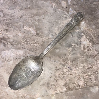 Cuchara Coleccionista George Washington Vintage Placa Plata, Mount Vernon Foto 1 de 4