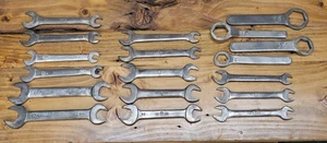 Vintage 18pc HM RK Honda Motors Motorcycle Tool Kit Open End Wrench Lot Kowa - Picture 1 of 14