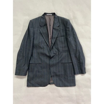 Blazer de lana a rayas gris Yves Saint Laurent para hombre hecho en Francia Foto 1 de 4