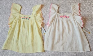 NEW Cat & Jack Girls Boho Tops Lot White Yellow Flowy Shirts Blouses  XL 14 NWT - Picture 1 of 13