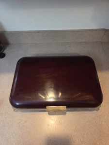 Scatola portaoggetti posate vintage Lucite argenteria MCM piedi - Foto 1 di 20