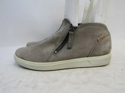 Ecco Talla 38 EUR Gris Gamuza Cremallera al Tobillo Moda Botas Botín Foto 1 de 4