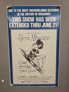 Original Vintage Poster: Bette Midler's Clams on the Half Shell Minskoff Theater - Picture 1 of 10