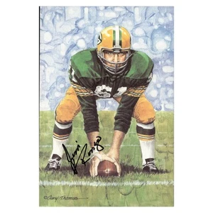 Tarjeta artística firmada autografiada por Jim Ringo Green Bay Packers Goal Line #282 (certificado de autenticidad JSA) - Imagen 1 de 2
