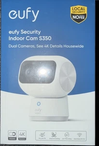 eufy Security Indoor Cam S350 Dual Cameras 4K UHD Brand New Sealed Box.. - Picture 1 of 5