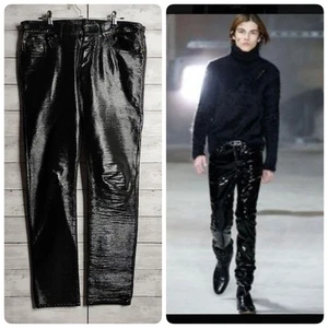 Saint Laurent black patent leather skinny pants - Picture 1 of 10