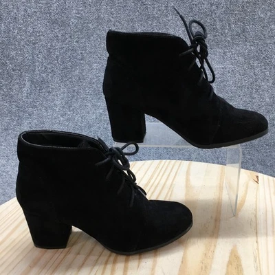 Botas Madden Girl para mujer 6M antorcha informales con cordones botín al tobillo negro tela tacones Foto 1 de 4