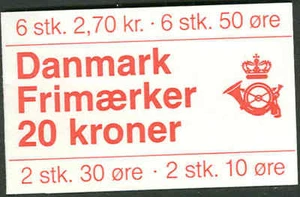 DINAMARCA (H51) 20kr Folleto H26 en la parte posterior con sello Broma #11 - Imagen 1 de 1