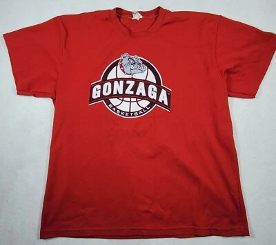 Dodger Branded Vintage USA Made Gonzaga Basketball Red T Shirt Adult X-Large - Image 1 of 4
