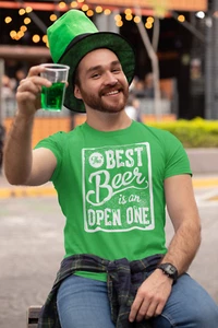 The Best BEER is an Open BEER-Funny Drinking   T-SHIRT- Gildan up to 5x - Picture 1 of 8