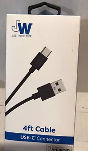 🌍 Just Wireless USB-C 4’ Charging Cable. Open Box ‼️ - Picture 1 of 3