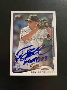 Rex Brothers Signed 2014 Topps #282 Card Colorado Rockies Autograph COA