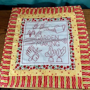 Handmade Mini Quilt Wall Art 22” Square Signed & Dated - Picture 1 of 10