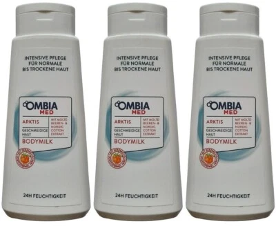 Ombia Med Arktis Bodymilk mit Moltebeeren & Nordic Cotton Extrakt 3x 400ml