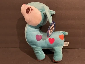 Deer Plush Toy A&A Global New w/ Tag Teal Purple Pink Orange Heart - Picture 1 of 6