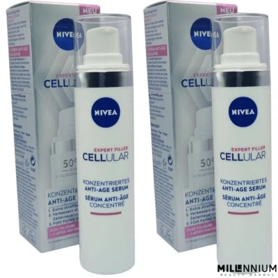 NIVEA Expert Filler Cellular Konzentriertes Anti-Age Serum 2 x 40ml - OVP - Bild 1 von 2