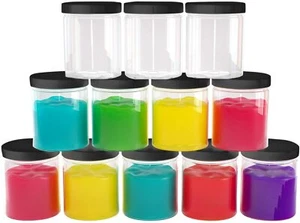 Tarros de plástico con tapas Healthy Packers de 6 oz (paquete de 12) - recipientes vacíos transparentes - Imagen 1 de 5