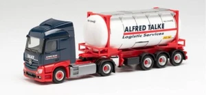 HERPA 312868 – Mercedes Actros Con Semirimorchio Tank Container ” A. Talke ” – 1 - Foto 1 di 1