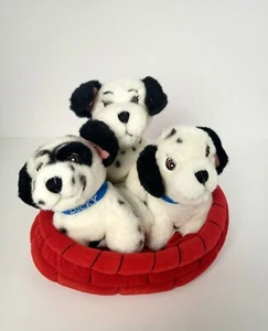 Vintage 101 Dalmatians Dalmatian Wizzer Lucky Jewel Puppies Plush Stuffed Animal - Picture 1 of 6