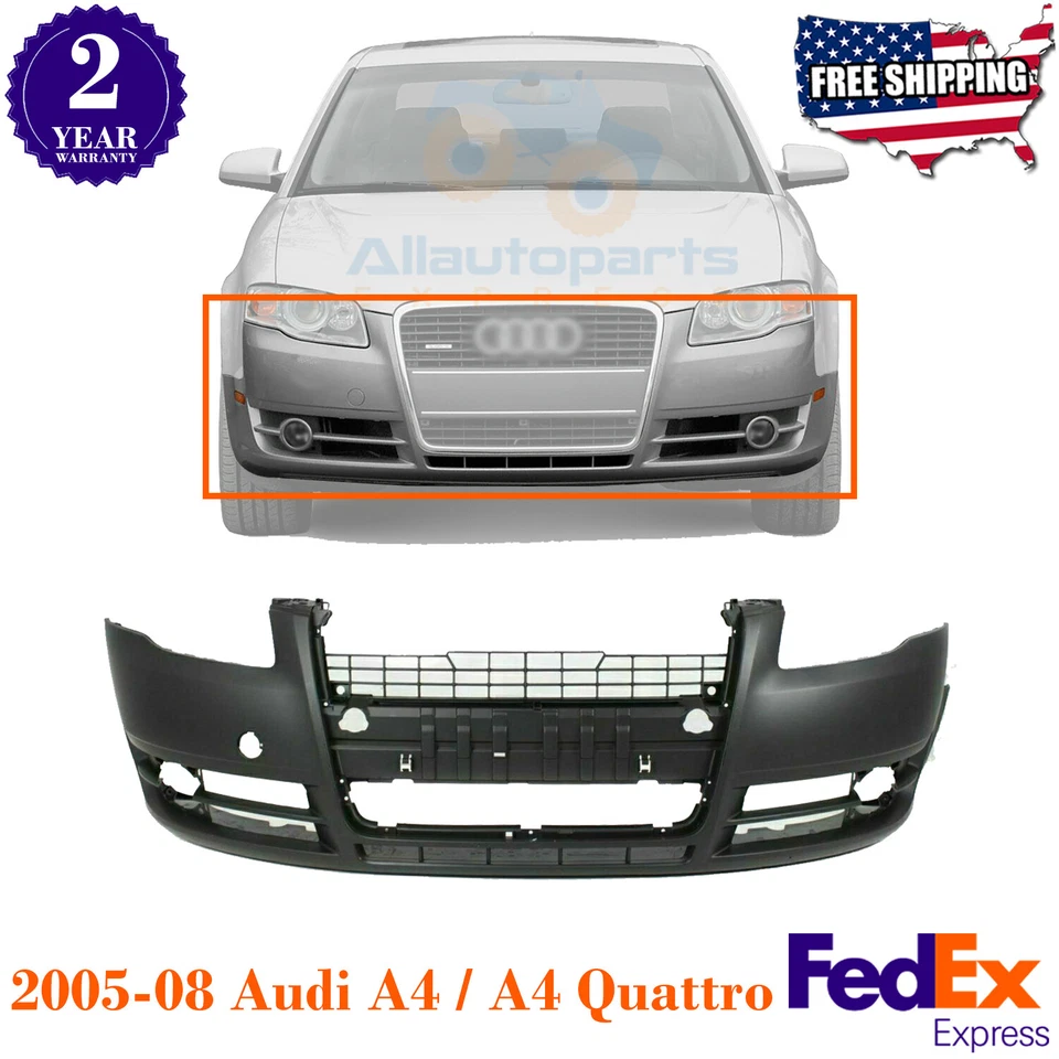 Cubierta de parachoques delantero cebada para Audi A4 2005-2008 / S4 2007-2009 Foto 1 de 4