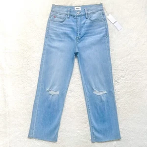 NWT HUDSON Noa Midrise Straight Leg Crop Rayon Stretch Jeans Womens Size 26 - Picture 1 of 11